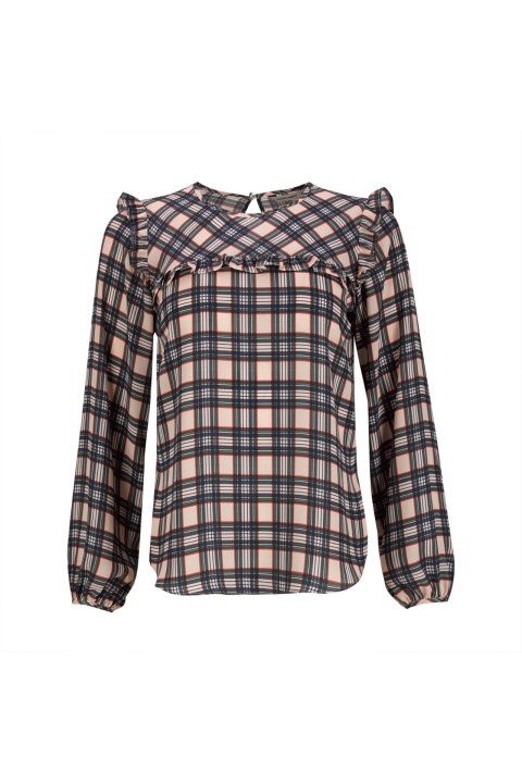 Túnica estampada con escote redondo Túnica estampada con escote redondo