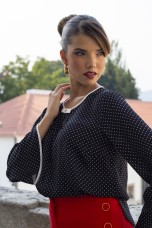 Blouse with front opening