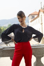 Blouse with front opening