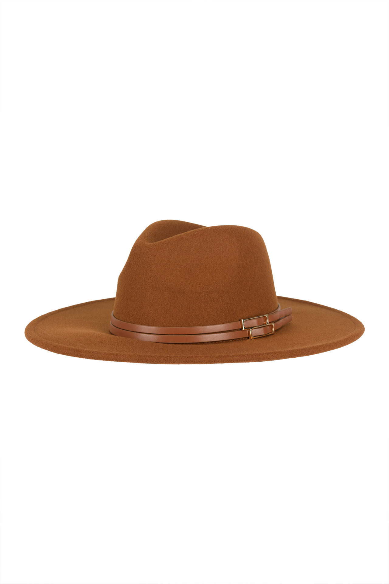 Hat with buckles