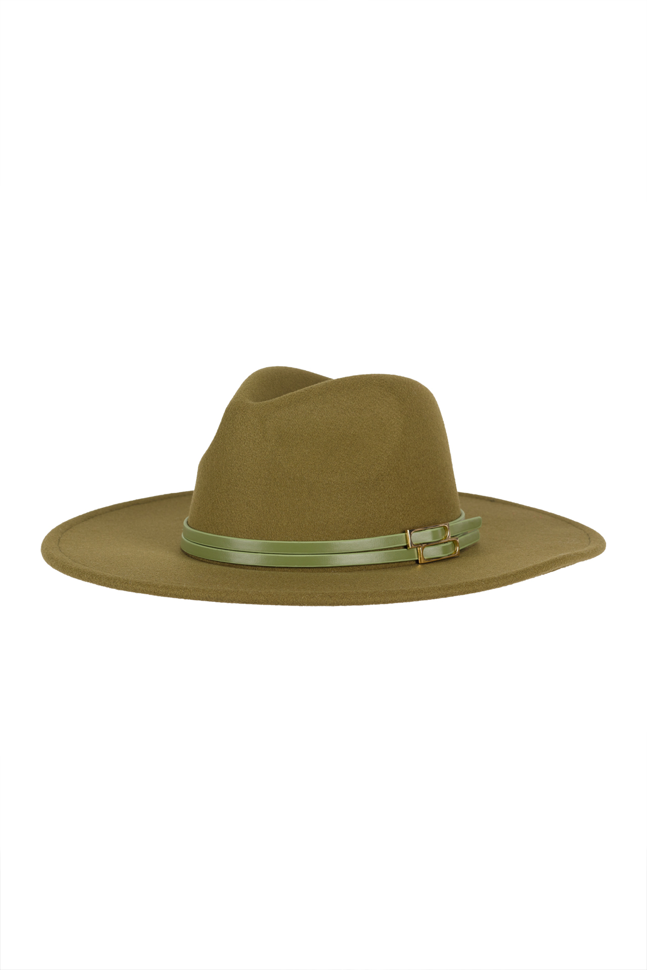Hat with buckles