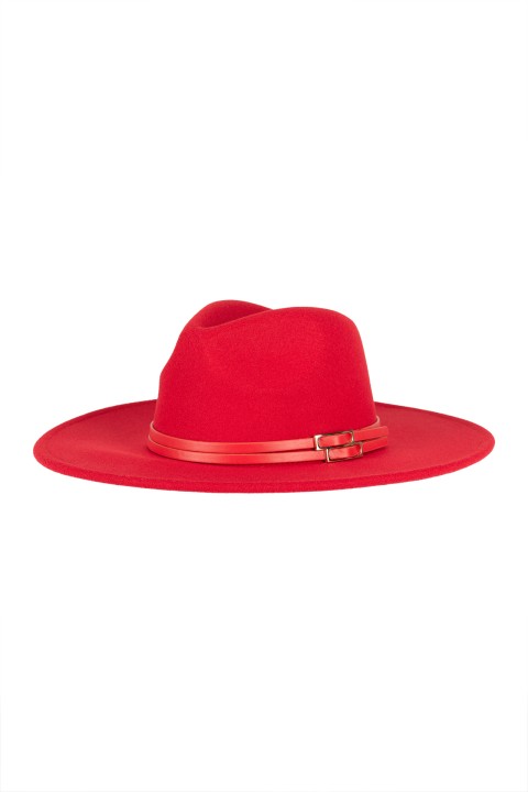 Hat with buckles