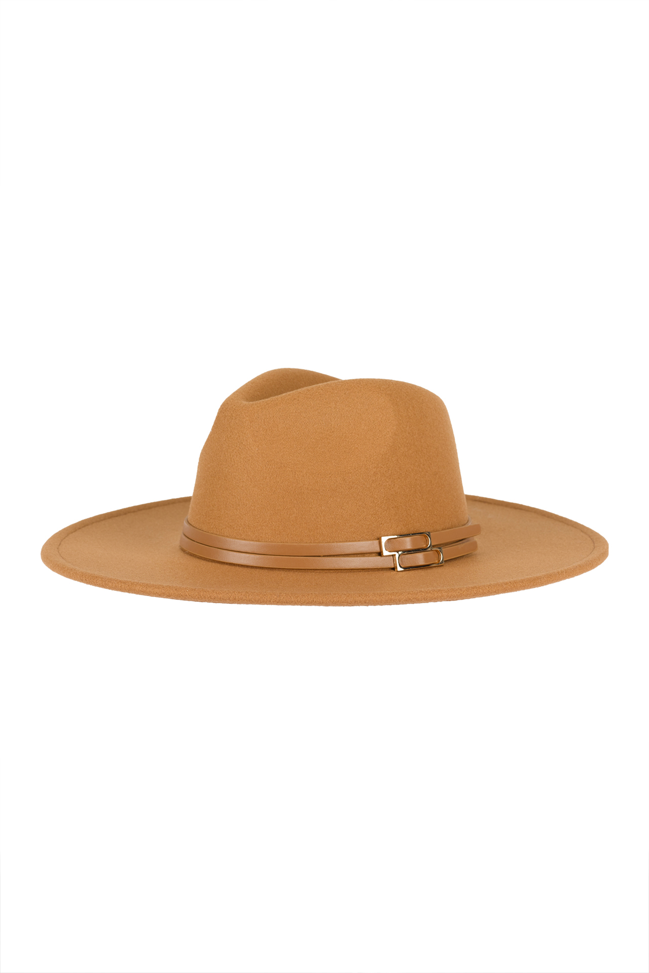 Hat with buckles