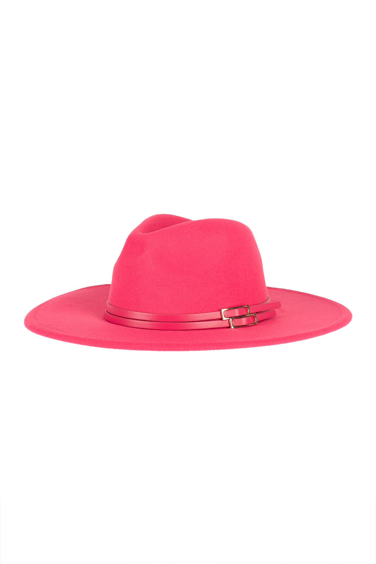 Hat with buckles