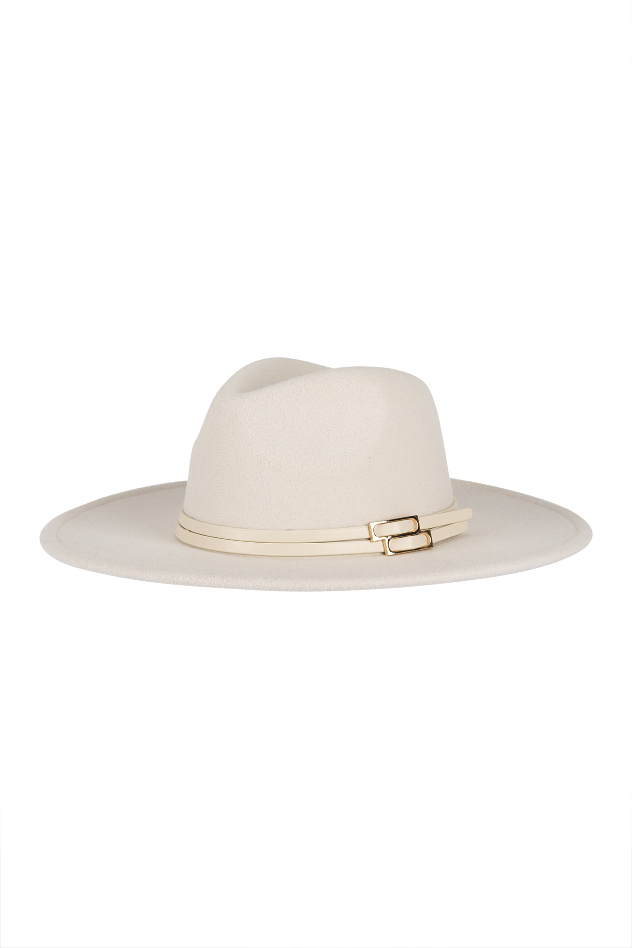 Hat with buckles