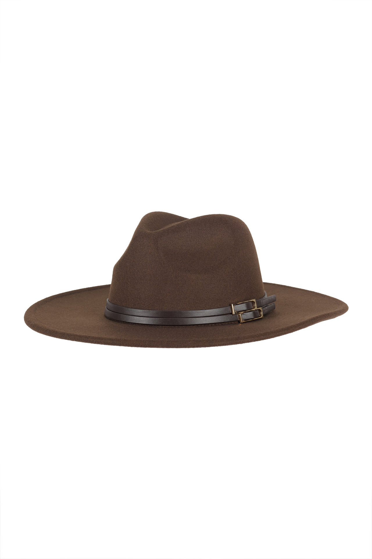 Hat with buckles