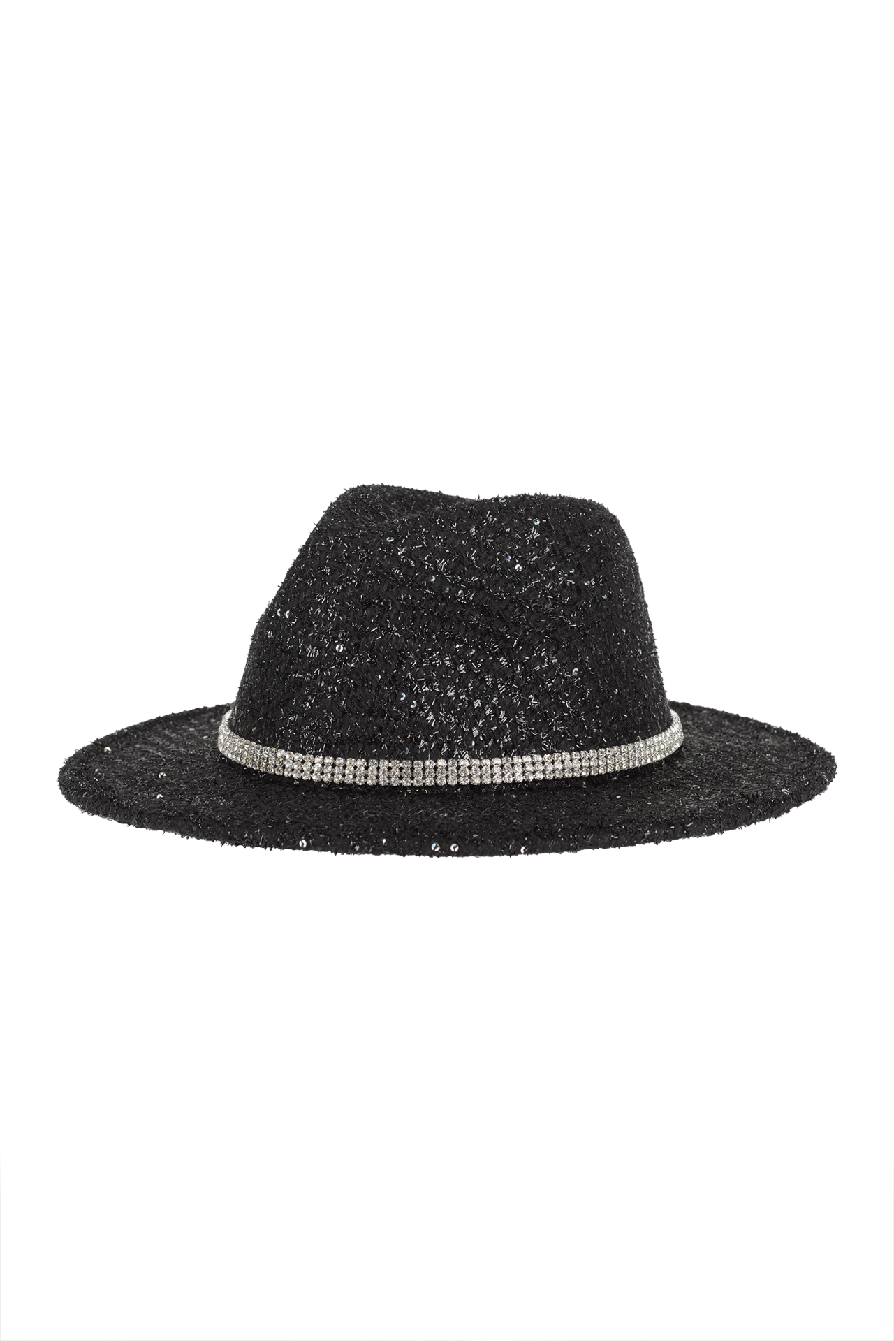 Hat with rhinestones