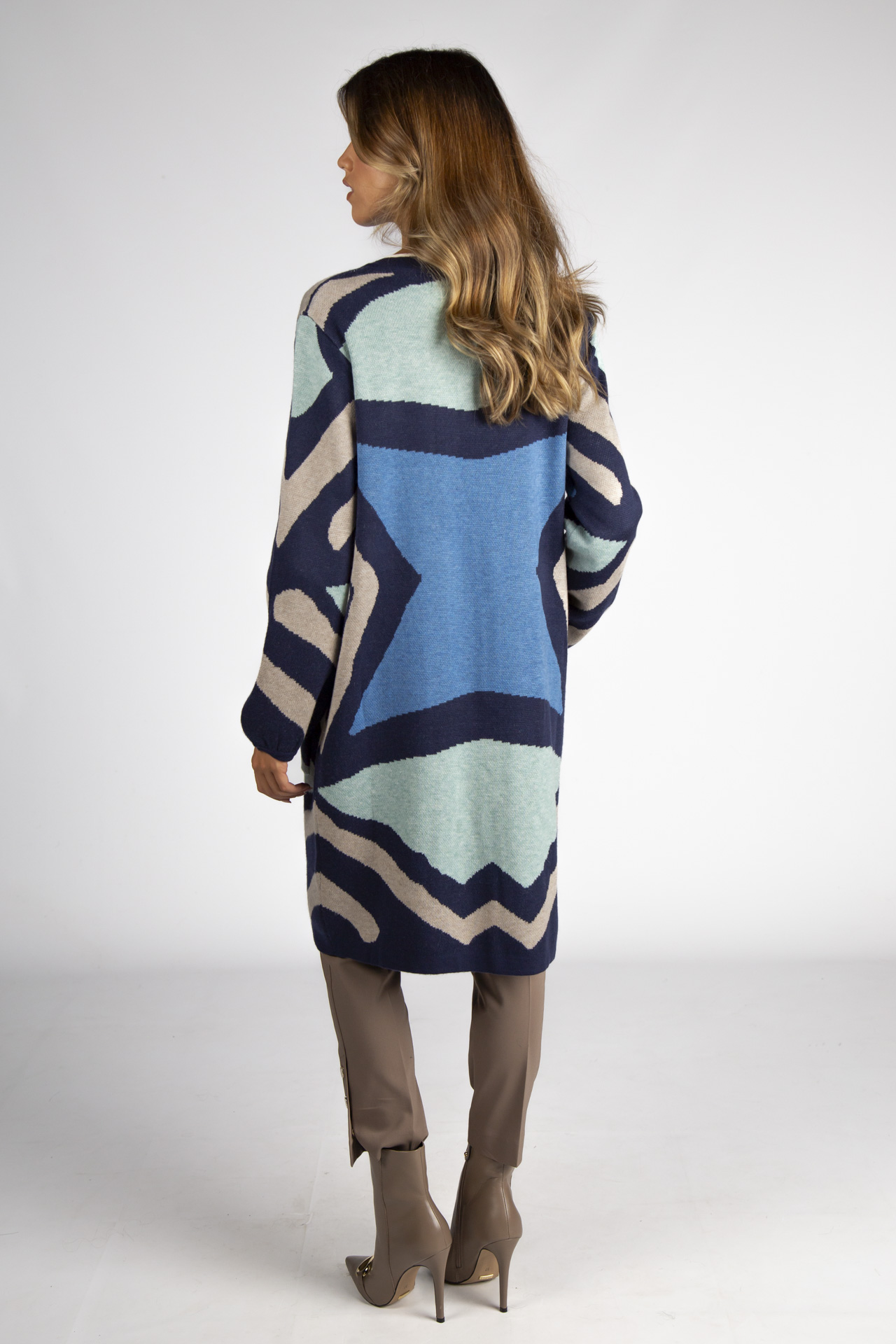 Cárdigan estampado geométrico