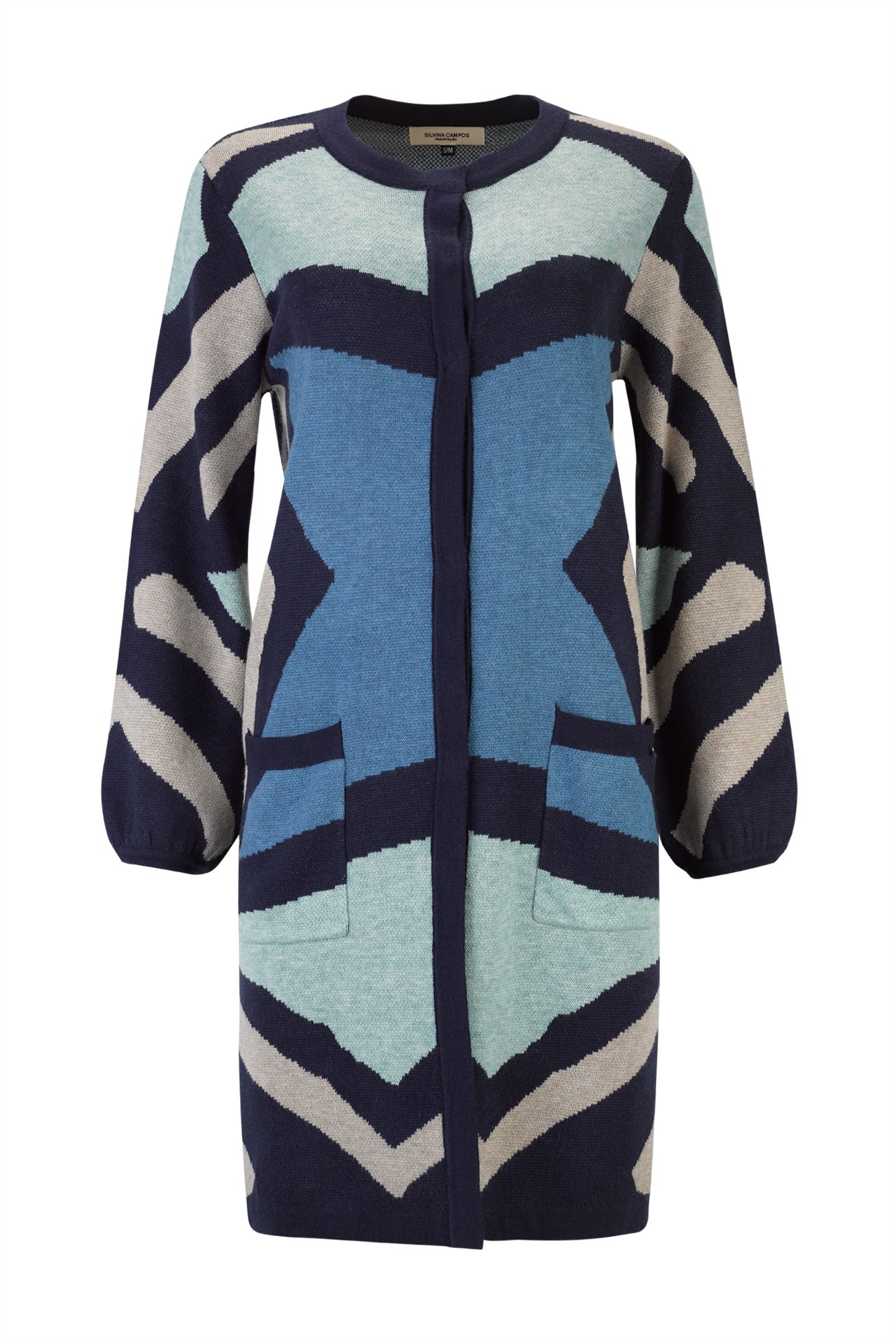 Cárdigan estampado geométrico
