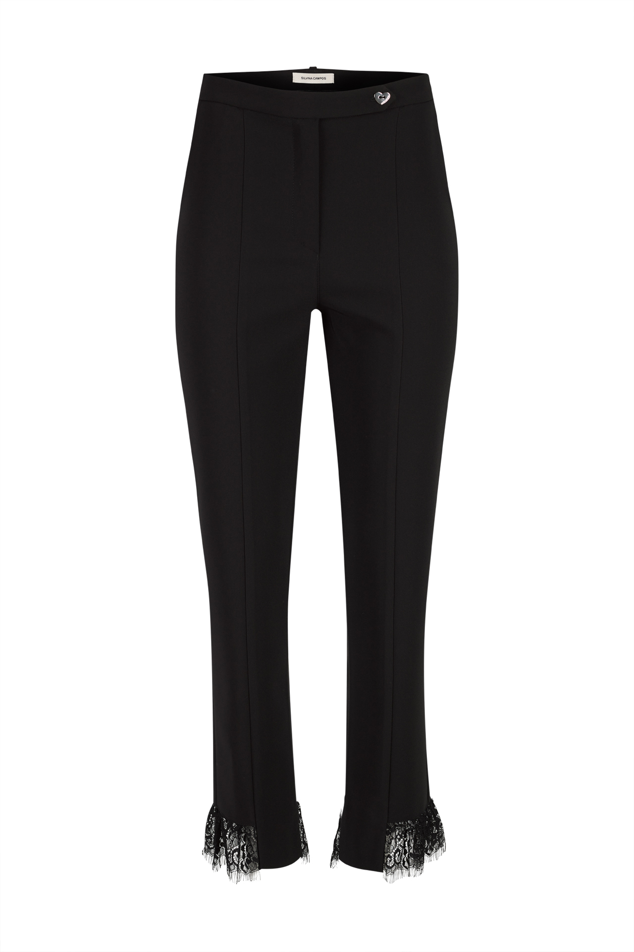 Trousers with lace detail