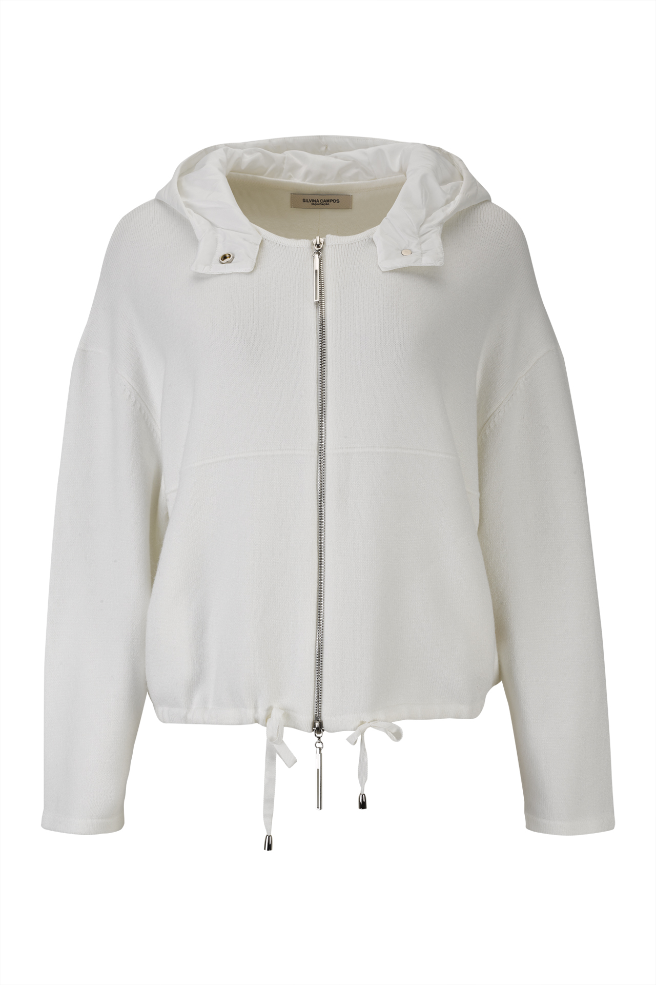 Bomber-style jacket with hood