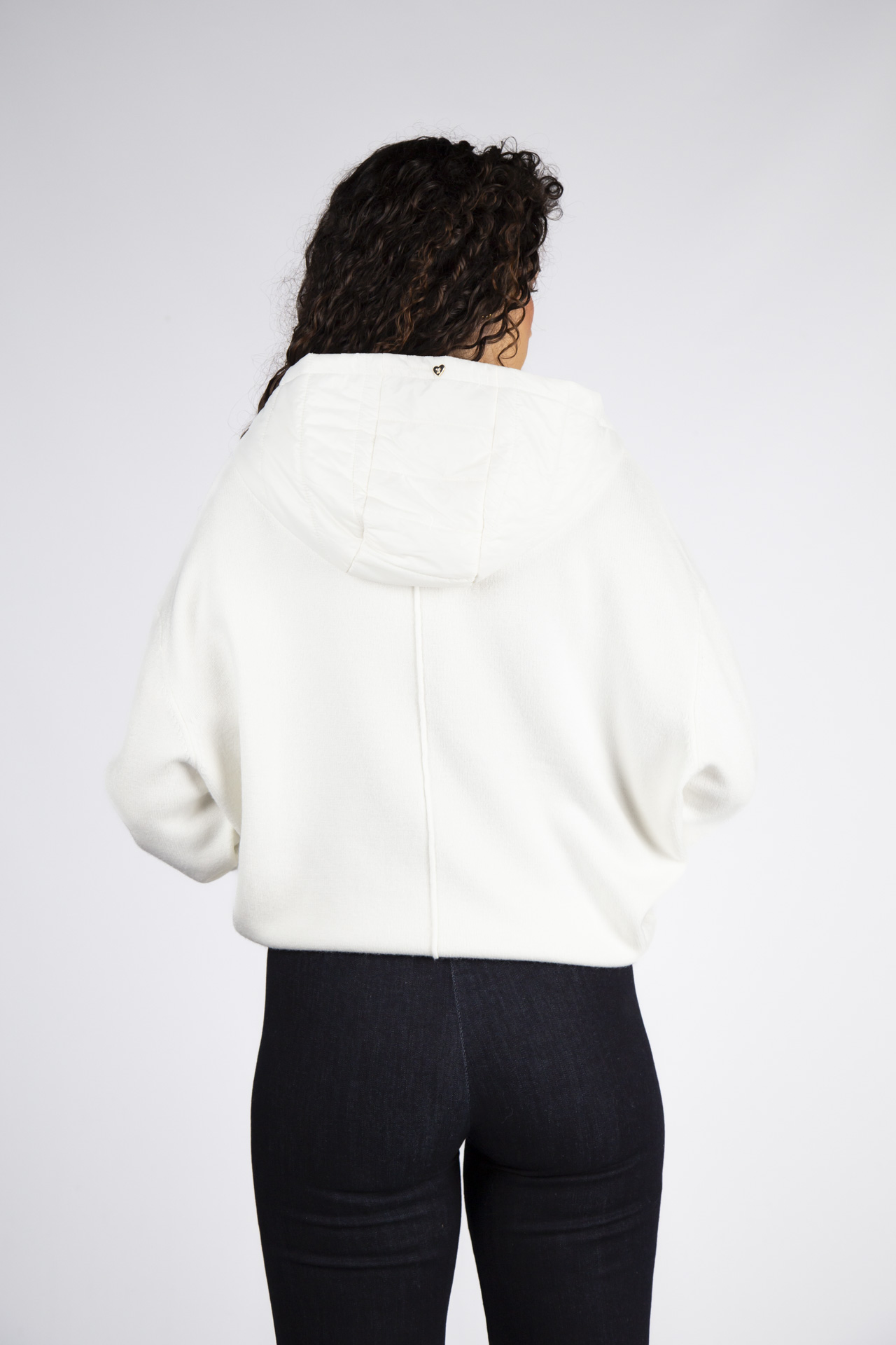 Bomber-style jacket with hood