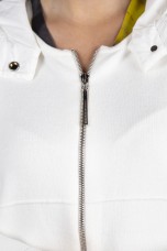 Bomber-style jacket with hood