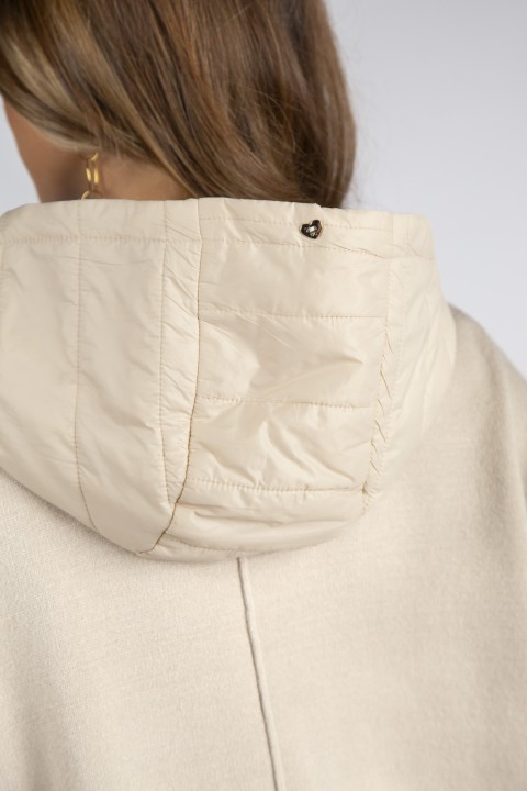 Bomber-style jacket with hood