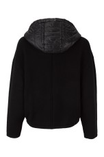 Bomber-style jacket with hood