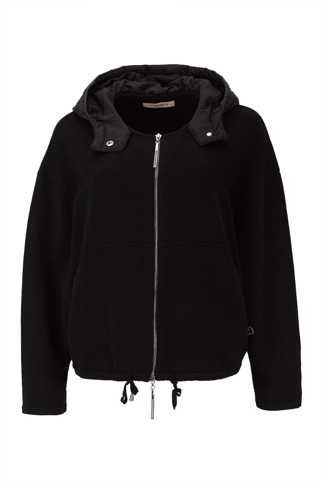 Bomber-style jacket with hood