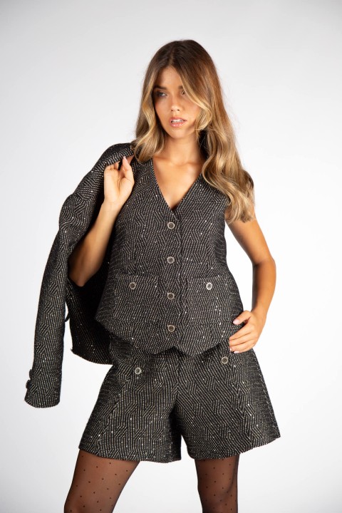 Tweed-look waistcoat