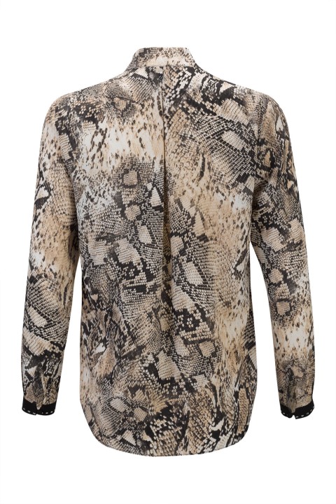 Blusa con escote en V y lazada