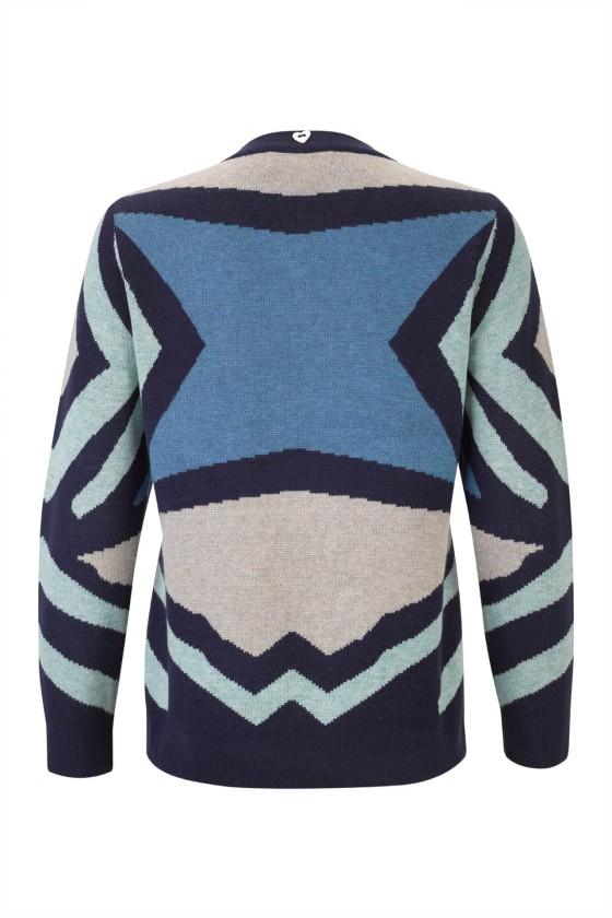 Jersey de punto estampado geométrico