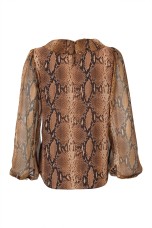 Blouse with 3-layer collar