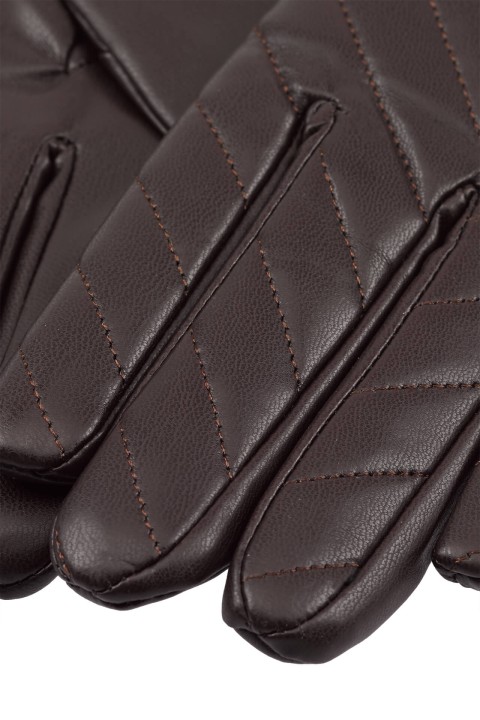 Guantes con pespuntes