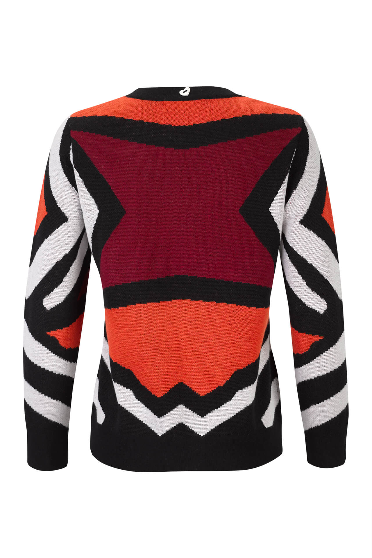 Geometric pattern knitted jumper