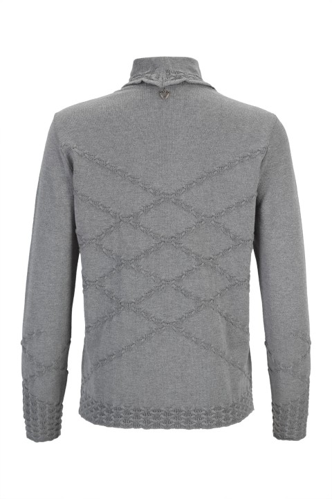 High neck knitted jumper