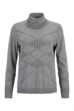 High neck knitted jumper