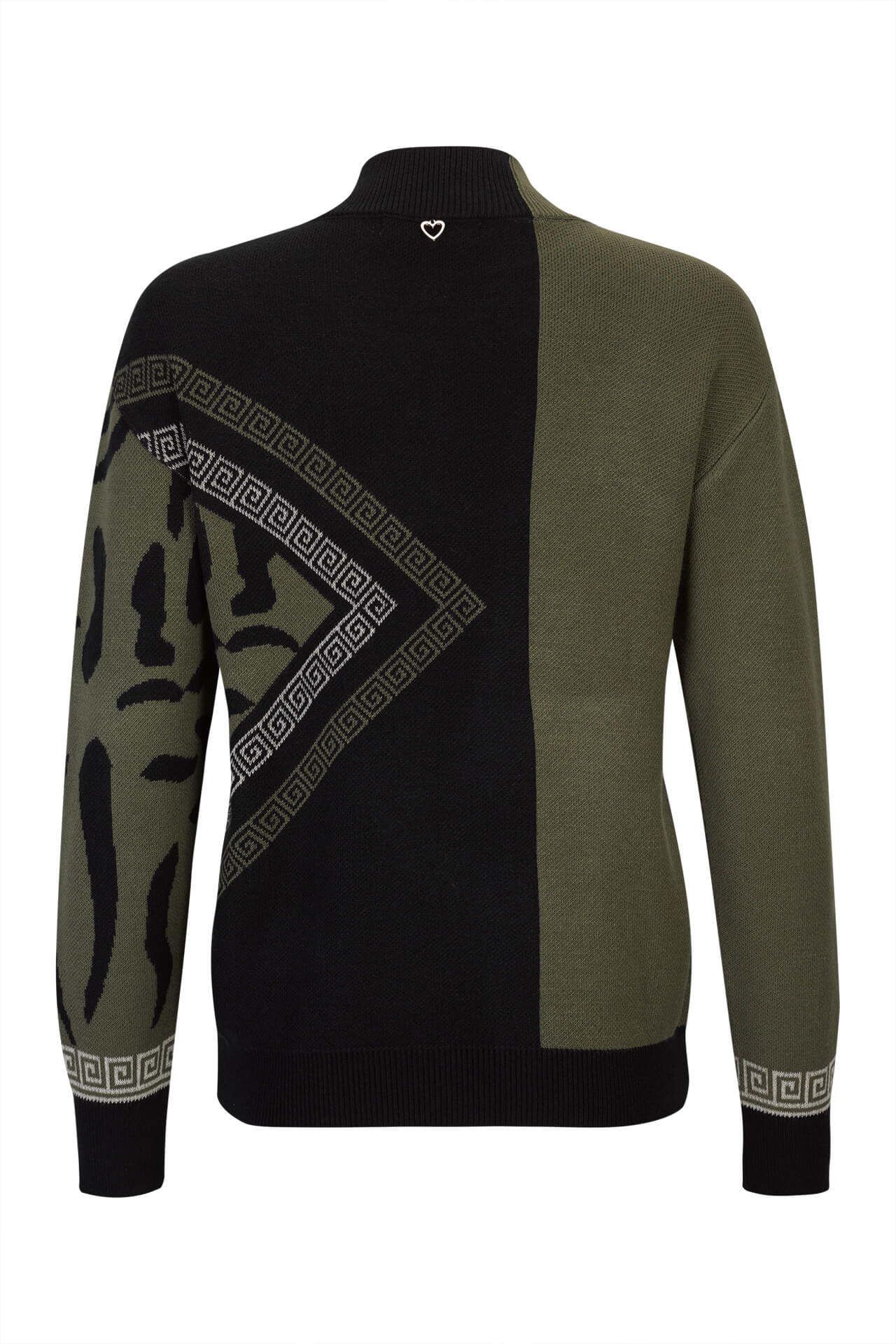 Mock-neck knitted jumper