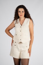 Tweed-look waistcoat