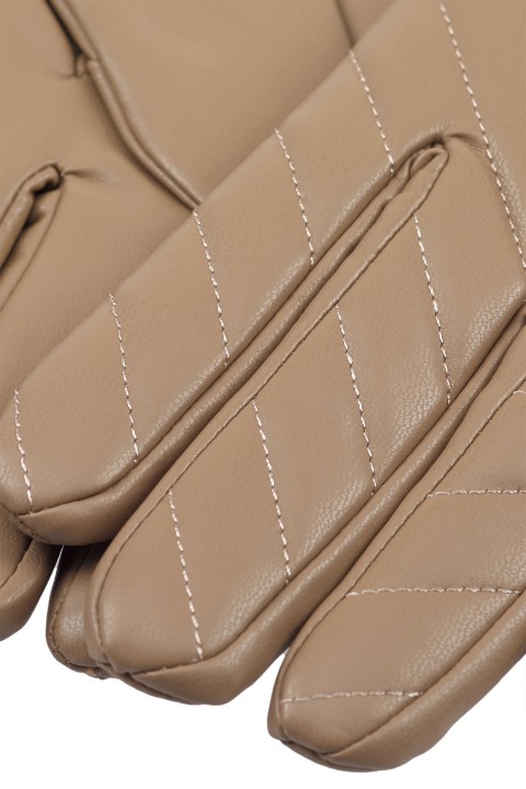 Gloves with stitching details