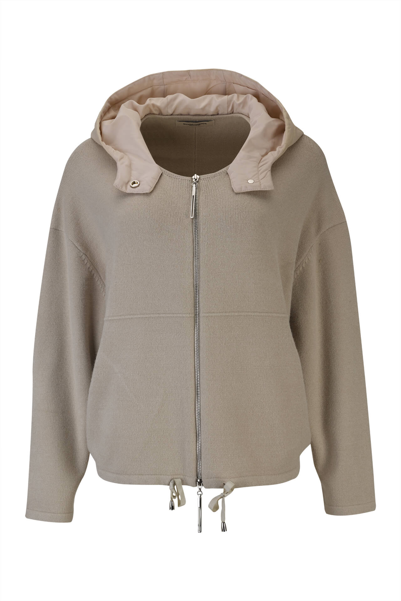 Bomber-style jacket with hood