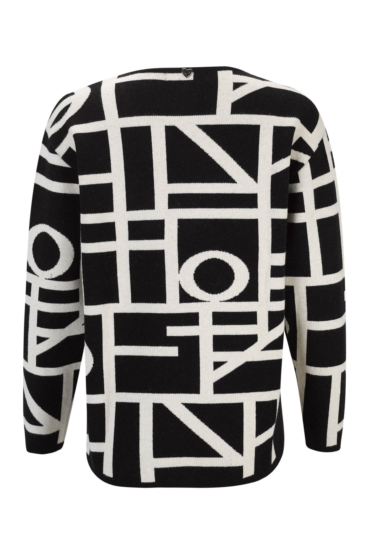 Graphic pattern knitted jumper