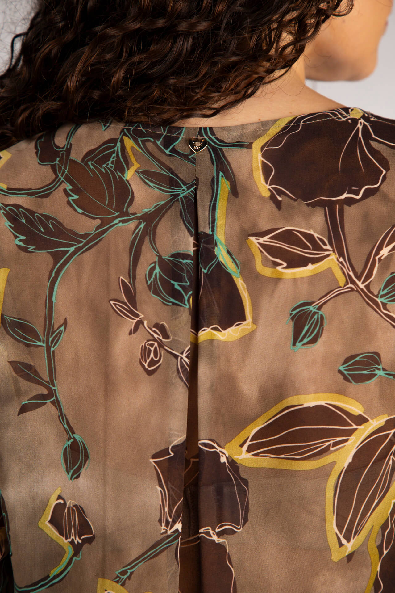 Covered buttons blouse