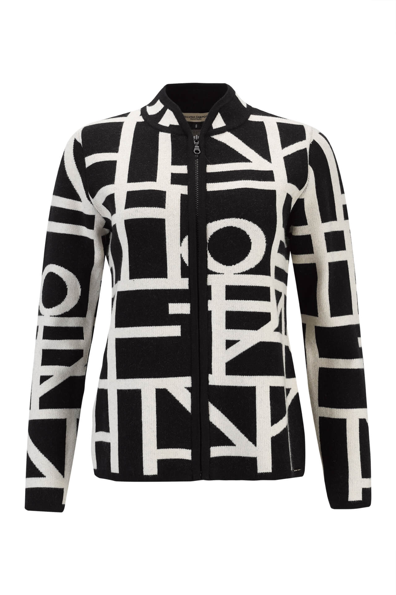 Casaco de malha com fecho