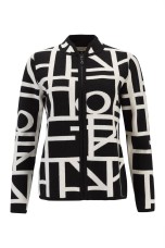 Knitted jacket with front zip