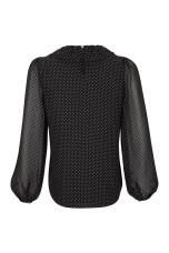 Blouse with 3-layer collar