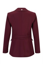 Contrasting topstitching detail blazer