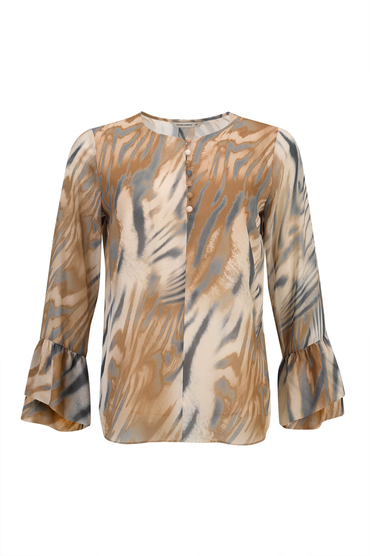 Covered buttons blouse