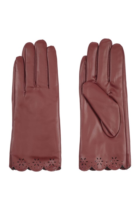 Guantes con borde recortado