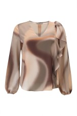 Blouse with shoulder bow