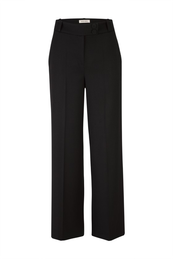 Pantalones con pespuntes a contraste