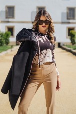 Shoulder patches blouse