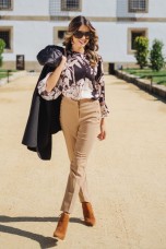 Shoulder patches blouse