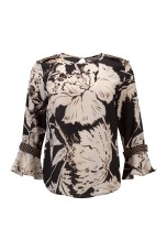 Shoulder patches blouse