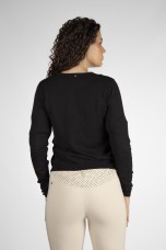 Cardigan with covered buttons