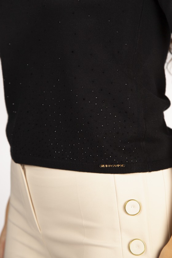 Jersey de punto con brillos