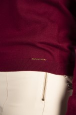 Cardigan with covered buttons