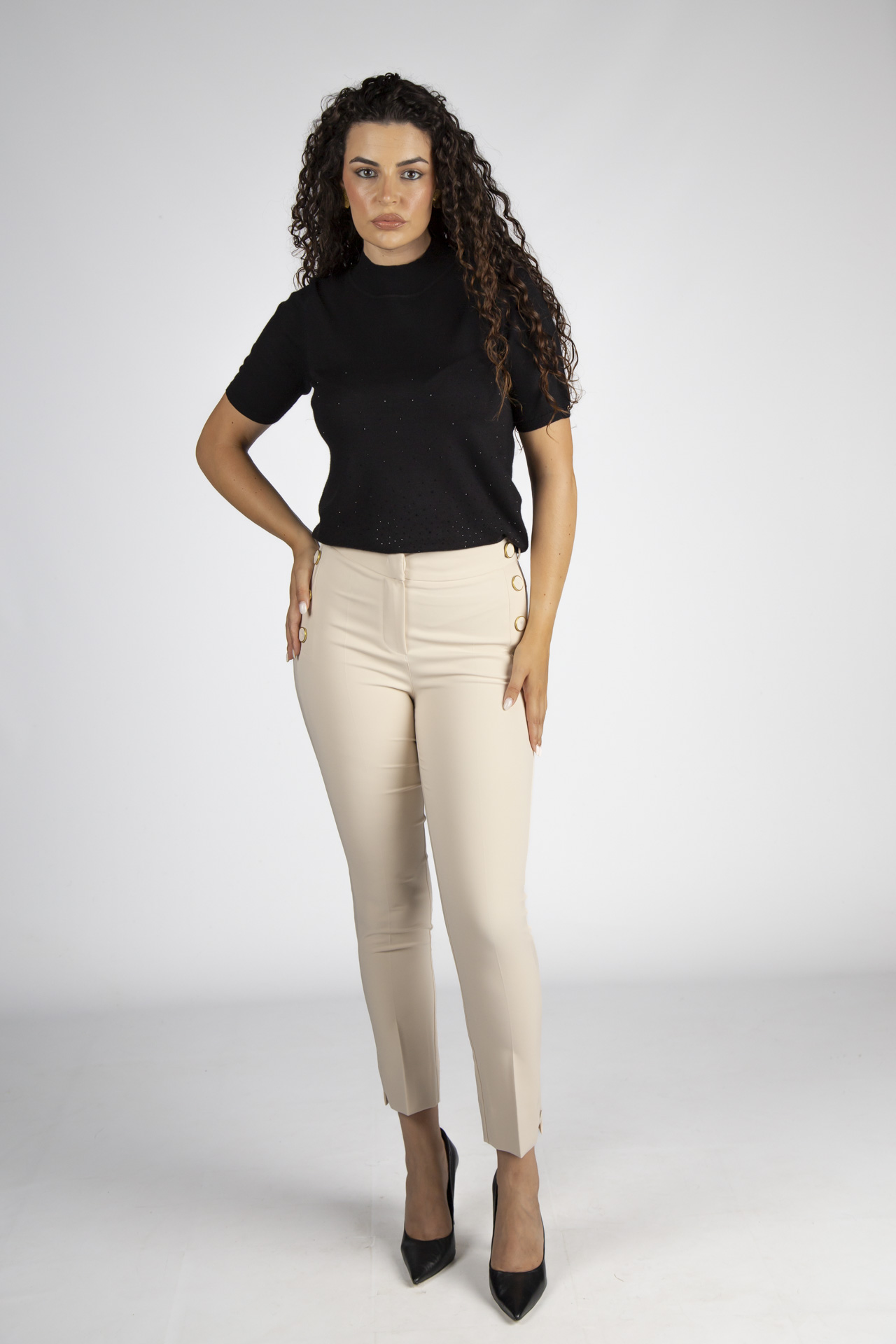 Camisola de malha brilhos