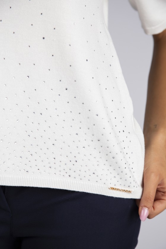 Jersey de punto con brillos